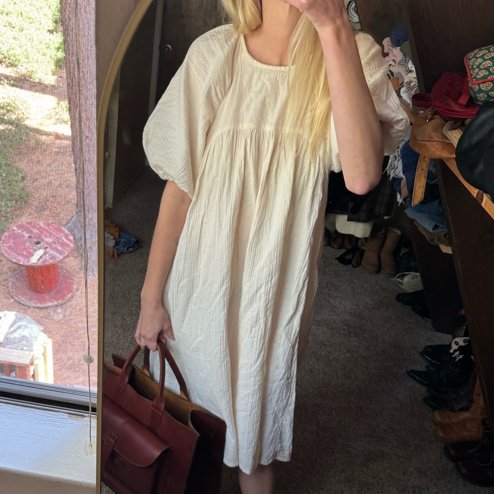 Atelier Delphine Mardi Cream Midi Dress